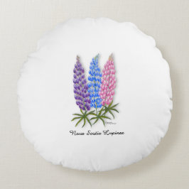 Nova Scotia Lupinen Rond Kussen