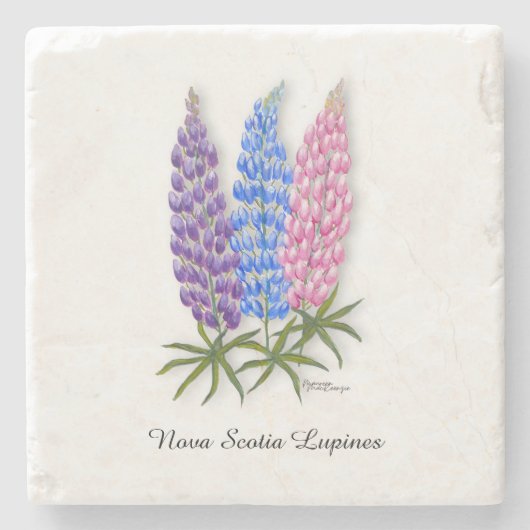 Nova Scotia Lupinen Stenen Onderzetter (Voorkant)
