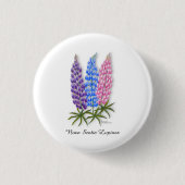 Nova Scotia Lupines Ronde Button 3,2 Cm (Voorkant)