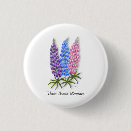Nova Scotia Lupines Ronde Button 3,2 Cm