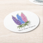 Nova Scotia Lupines Ronde Kartonnen Onderzetter (Gebogen)