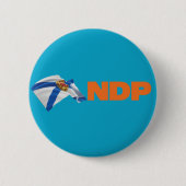 Nova Scotia NDP Pin Ronde Button 5,7 Cm (Voorkant)