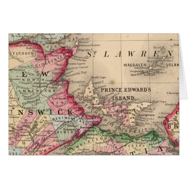 Nova Scotia, New Brunswick, Map van Mitchell (Voorkant Horizontaal)