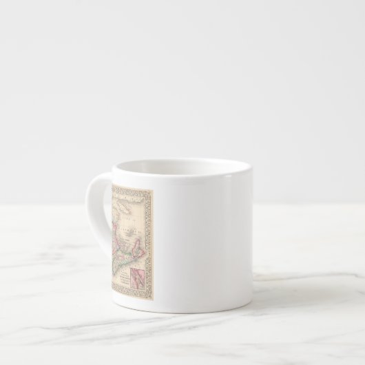Nova Scotia, New Brunswick, Map van Mitchell Espresso Kop (Links)