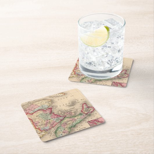 Nova Scotia, New Brunswick, Map van Mitchell Kartonnen Onderzetters (Insitu)