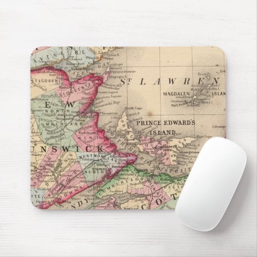 Nova Scotia, New Brunswick, Map van Mitchell Muismat (Met muis)