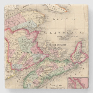 Nova Scotia, New Brunswick, Map van Mitchell Stenen Onderzetter