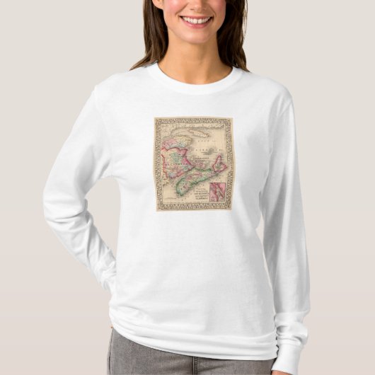 Nova Scotia, New Brunswick, Map van Mitchell T-shirt (Voorkant)