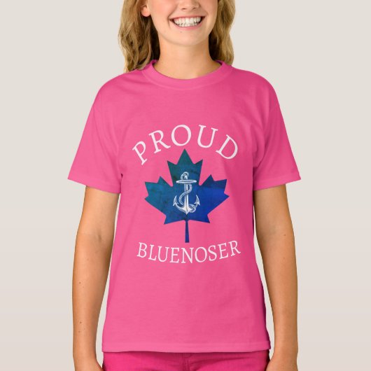 Nova Scotia Proud Bluenoser ankerblad T-shirt (Voorkant)
