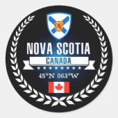Nova Scotia Ronde Sticker (Voorkant)
