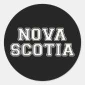 Nova Scotia Ronde Sticker (Voorkant)