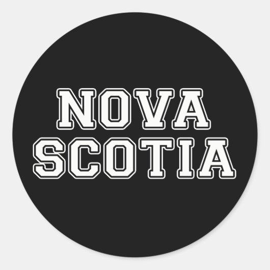 Nova Scotia Ronde Sticker (Voorkant)