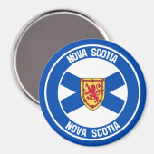Nova Scotia Round Emblem Magneet (Voorkant / Achterkant)