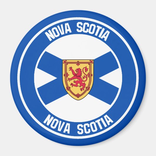 Nova Scotia Round Emblem Magneet (Voorkant)