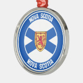 Nova Scotia Round Emblem Metalen Ornament (Links)