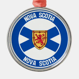 Nova Scotia Round Emblem Metalen Ornament