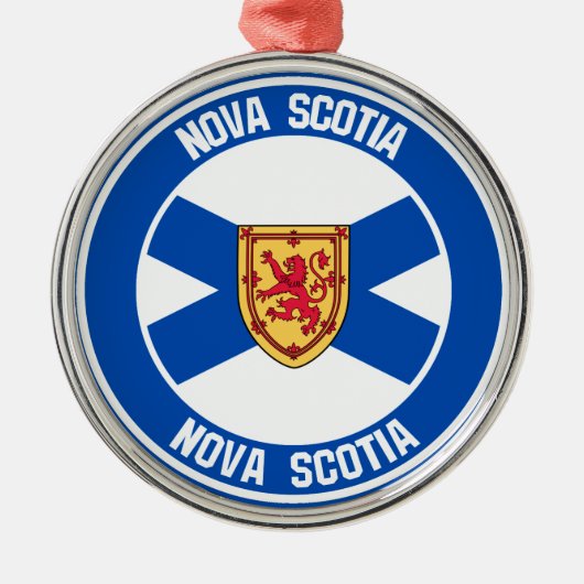 Nova Scotia Round Emblem Metalen Ornament (Voorkant)