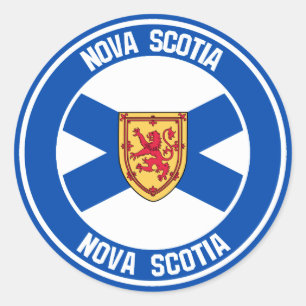 Nova Scotia Round Emblem Ronde Sticker