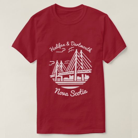 Nova Scotia shirt Halifax en Dartmouth shirt (Design voorkant)