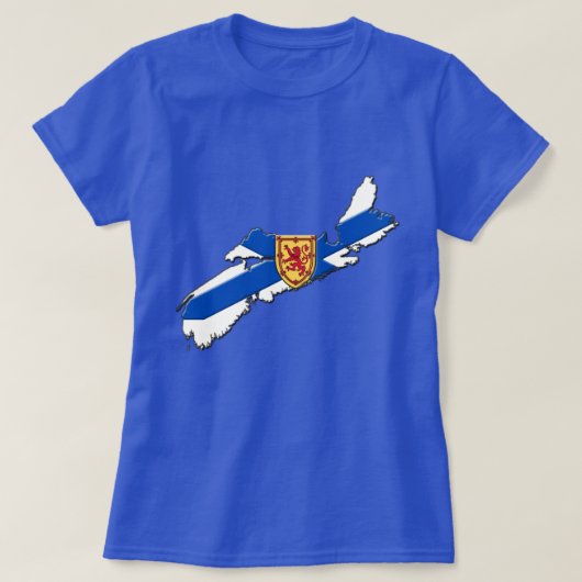 Nova Scotia shirt Halifax shirt Nova scotia-kaart (Design voorkant)