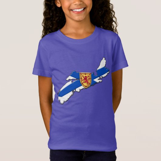 Nova Scotia shirt Halifax shirt Nova scotia-kaart (Voorkant)