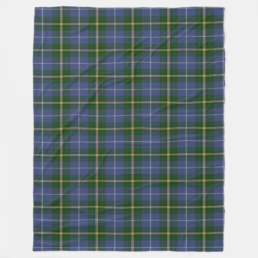 Nova Scotia Tartan Aangepast blauw geplakt Fleece Deken (Voorkant)