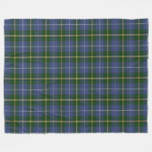 Nova Scotia Tartan Aangepast blauw geplakt Fleece Deken (Voorkant (Horizontaal))