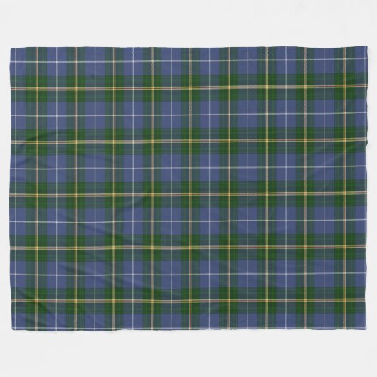 Nova Scotia Tartan Aangepast blauw geplakt Fleece Deken (Voorkant (Horizontaal))