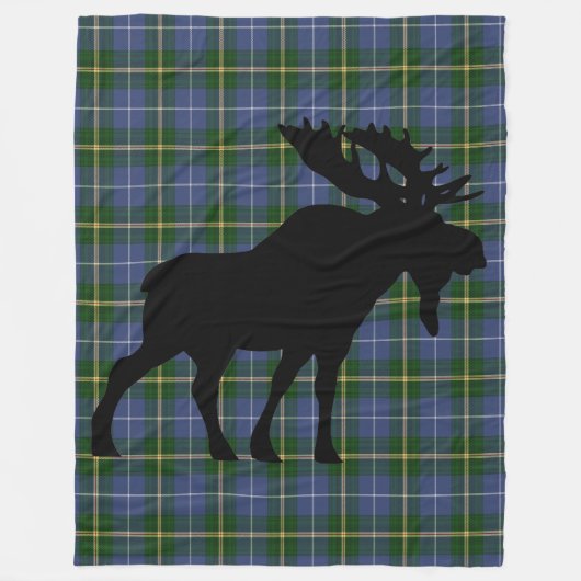 Nova Scotia Tartan Custom Moose Brown Pset Fleece Deken (Voorkant)
