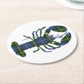 Nova Scotia Tartan kreeft drinkkustkreeft Ronde Kartonnen Onderzetter (Gebogen)