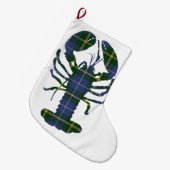 Nova Scotia Tartan kreeft met kerstmis Grote Kerstsok (Voorkant (Hangend))