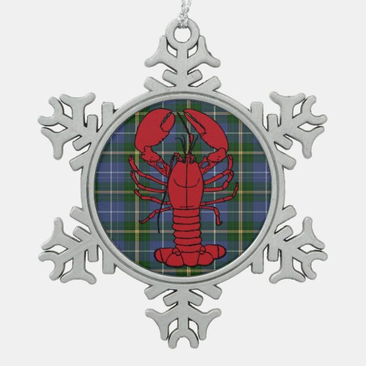 Nova Scotia Tartan kreeft snowflake ornament (Voorkant)