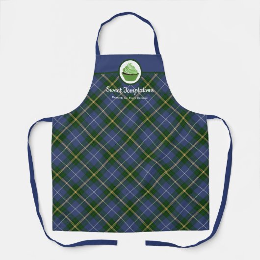 Nova Scotia Tartan Pset Cupcake bakkerij medium V2 Schort (Voorkant)