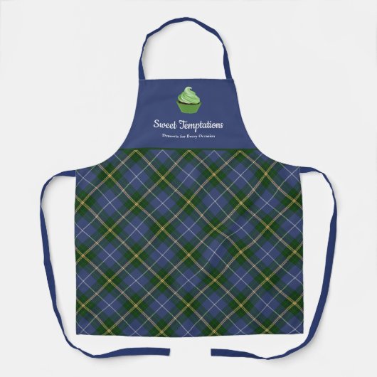 Nova Scotia Tartan Pset Cupcake bakkerijmedium Schort (Voorkant)