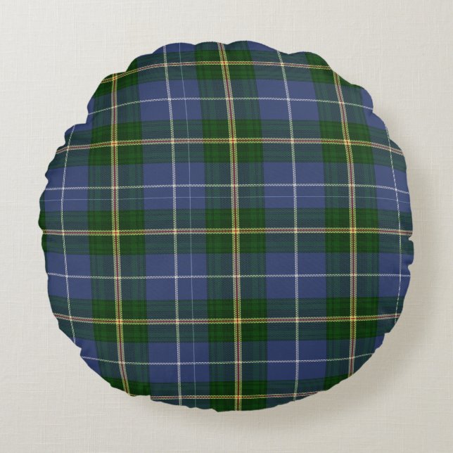Nova Scotia Tartan Pset Decorator ronde kussen (Voorkant)
