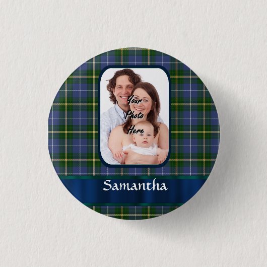 Nova Scotia tartan Ronde Button 3,2 Cm (Voorkant)