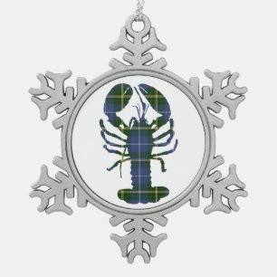 Nova Scotia Tartanlobster sneeuwvlok ornament
