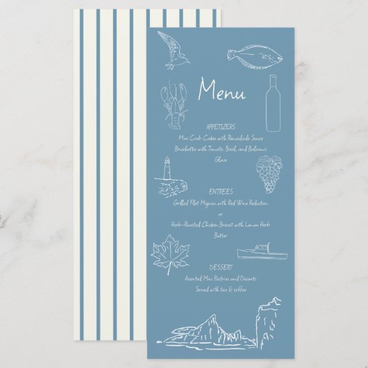 Nova Scotia Theme Menu (Voorkant / Achterkant)