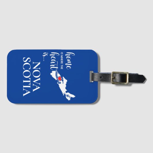 Nova Scotia thuis is waar het hart... Bagagelabel (Voorkant (horizontaal))