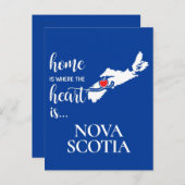 Nova Scotia thuis is waar het hart... Briefkaart (Voorkant / Achterkant)