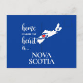 Nova Scotia thuis is waar het hart... Briefkaart (Achterkant)