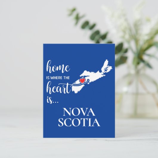 Nova Scotia thuis is waar het hart... Briefkaart (Staand voorkant)