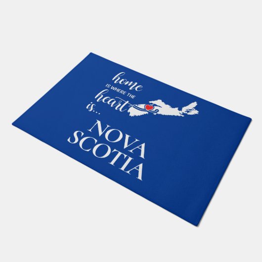 Nova Scotia thuis is waar het hart... Deurmat (Schuin)