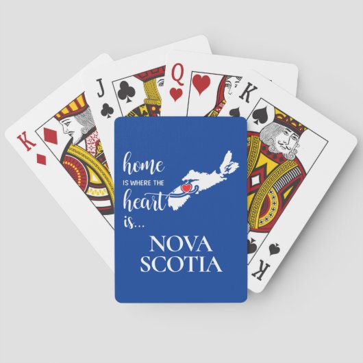 Nova Scotia thuis is waar het hart is... Pokerkaarten (Achterkant)