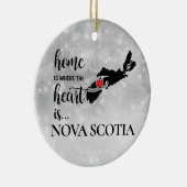 Nova Scotia thuis is waar het hart... Keramisch Ornament (Rechts)