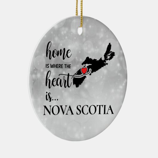 Nova Scotia thuis is waar het hart... Keramisch Ornament (Rechts)