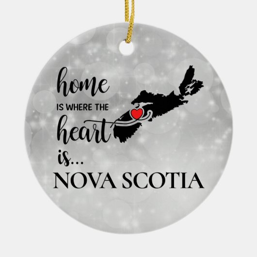 Nova Scotia thuis is waar het hart... Keramisch Ornament (Voorkant)