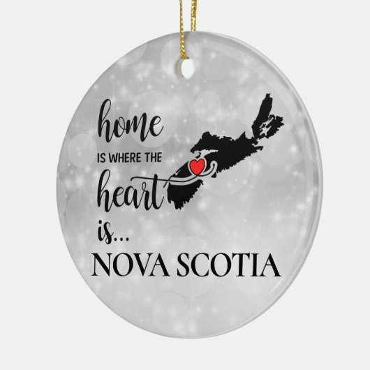Nova Scotia thuis is waar het hart... Keramisch Ornament (Links)