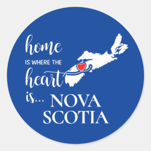 Nova Scotia thuis is waar het hart... Ronde Sticker
