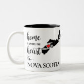Nova Scotia thuis is waar het hart... Tweekleurige Koffiemok (Links)